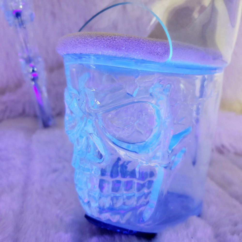 Rapture Clear Skull & Bones Platform 8" Heels - Picture 11 of 15